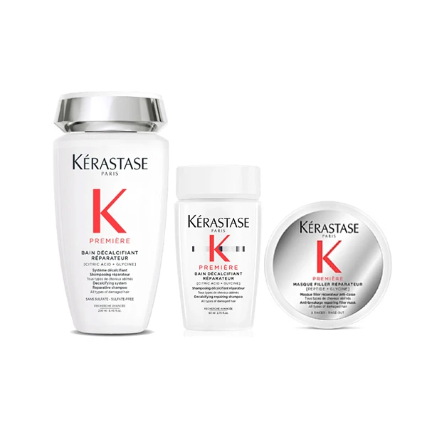【KERASTASE 巴黎卡詩】白鑽升肽重建修護組 250ml+80ml+75ml(航空版)