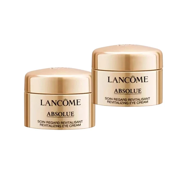 【LANCOME 蘭蔻】 絕對完美永生玫瑰肽金逆時眼霜 5ml*2入組(航空版)