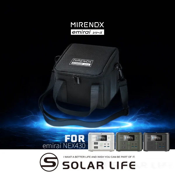 【emirai】MIRENEX NEX430 儲能小瓦力PRO專用 電源收納袋(電源收納袋 行動電源配件 戶外收納包 肩背手提袋 牛津布防撞包)