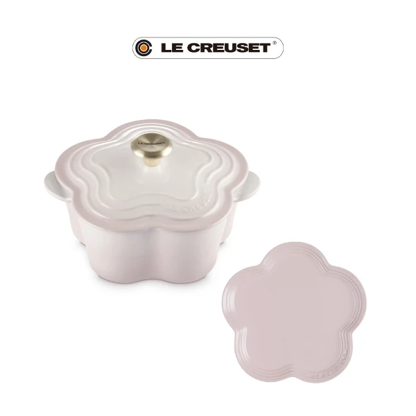 Le Creuset】琺瑯鑄鐵山茶花鍋20cm(海岸藍/甜心粉) - 全聯全電商