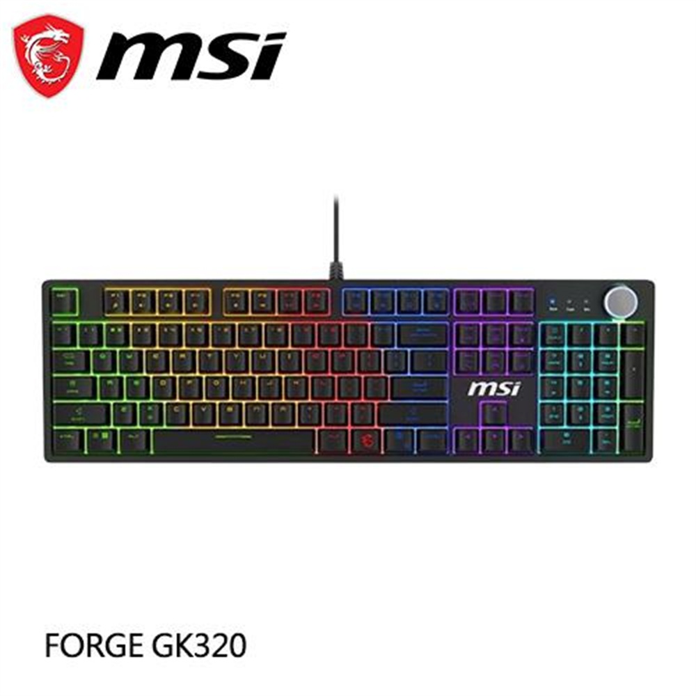 【MSI 微星】MSI 微星 FORGE GK320 RED TC 機械紅軸 電競鍵盤(MSI 微星 FORGE GK320 RED TC 機械紅軸 電競鍵盤)
