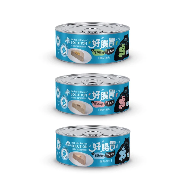 【SOLUTION 耐吉斯】好腸胃主食罐頭 成幼貓 雞肉 鮭魚 鯛魚 貓罐頭/貓主食/貓糧(65g*24罐/箱)