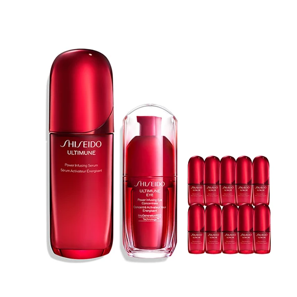 <618必搶>【SHISEIDO 資生堂】紅妍山茶花修護精華組- 修護精華+眼部精華(航空版)