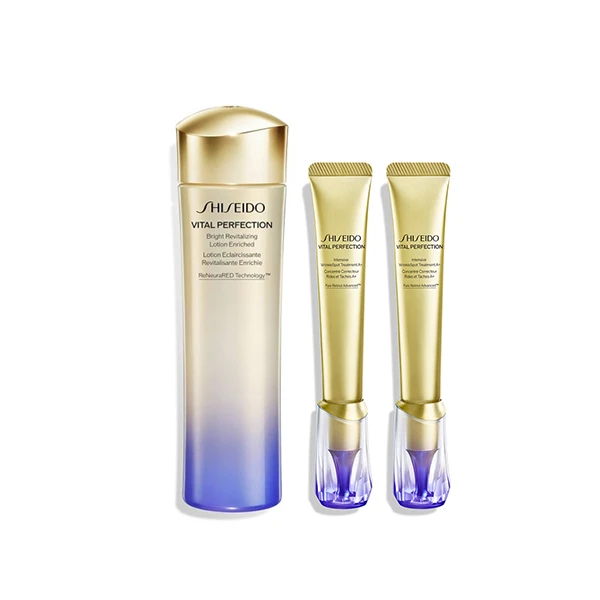 【SHISEIDO 資生堂】激抗痕亮采緊緻抗皺精華組-精華乳+緊緻露(航空版)