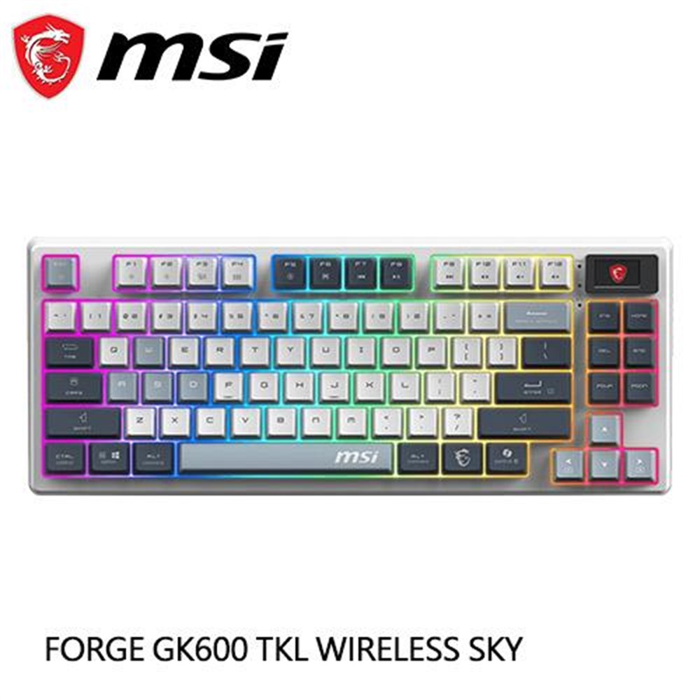 【MSI 微星】MSI 微星 FORGE GK600 TKL W SKY TC 電競鍵盤 無線(MSI 微星 FORGE GK600 TKL W SKY TC 電競鍵盤 無線)