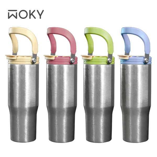 【WOKY 沃廚】ARMADA 極輕純鈦保溫瓶(900ml)