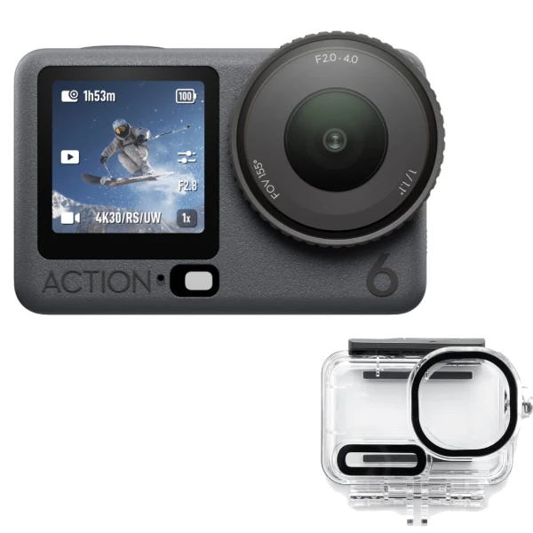【Dji】大疆 OSMO ACTION 6 暢拍套裝 +128G 高速卡+防水殼 ACTION6,公司貨(運動相機)