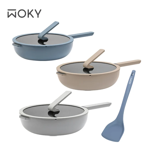 【WOKY 沃廚】TICERA™系列 哈哈鍋2.0-不沾深煎鍋(28CM+鍋鏟)