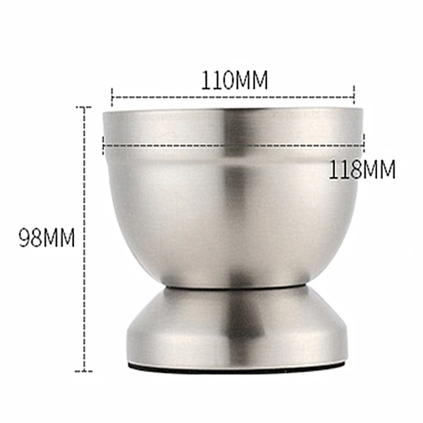 【帝閣】304不銹鋼搗蒜器 搗碎器 搗藥罐 藥粉研磨器 不銹鋼搗藥盅送硅膠蓋子 搗藥器(小號)