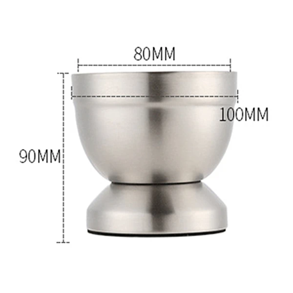 【帝閣】304不銹鋼搗蒜器 搗碎器 搗藥罐 藥粉研磨器 不銹鋼搗藥盅送硅膠蓋子 搗藥器(大號)