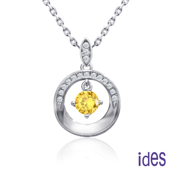 【ides 愛蒂思】輕珠寶時尚設計轉運寶石系列項鍊/(圓滿（黃水晶）)