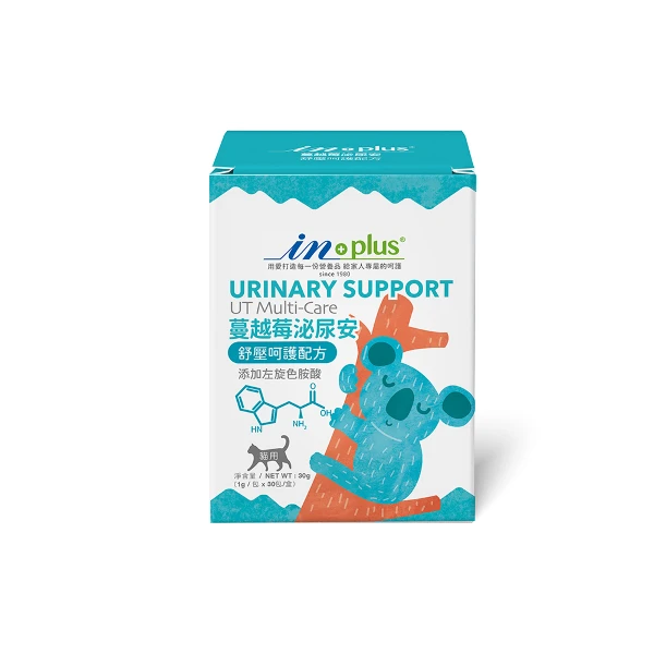 【IN PLUS】蔓越莓泌尿安 舒壓呵護配方1gx30包(全齡貓/貓保健品/泌尿保健)