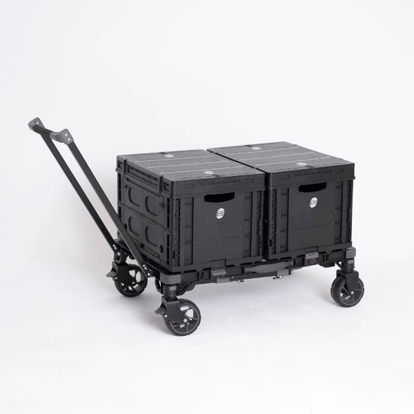 【H&R 安室家】PACKMAN 百變怪 2.0 摺疊收納車 戶外露營 多功能推車 手拉車 拖板車(PK-001)