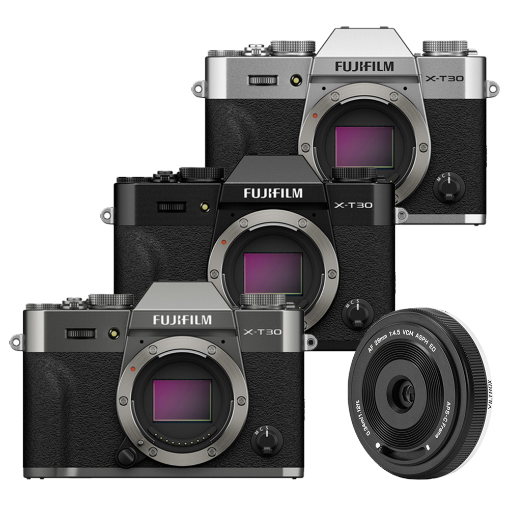 【Fujifilm】X-T30 III 單機身 + VILTROX AF 28mm F4.5 XF 鏡頭 --公司貨(贈閃傳卡盒+X-PGY包)