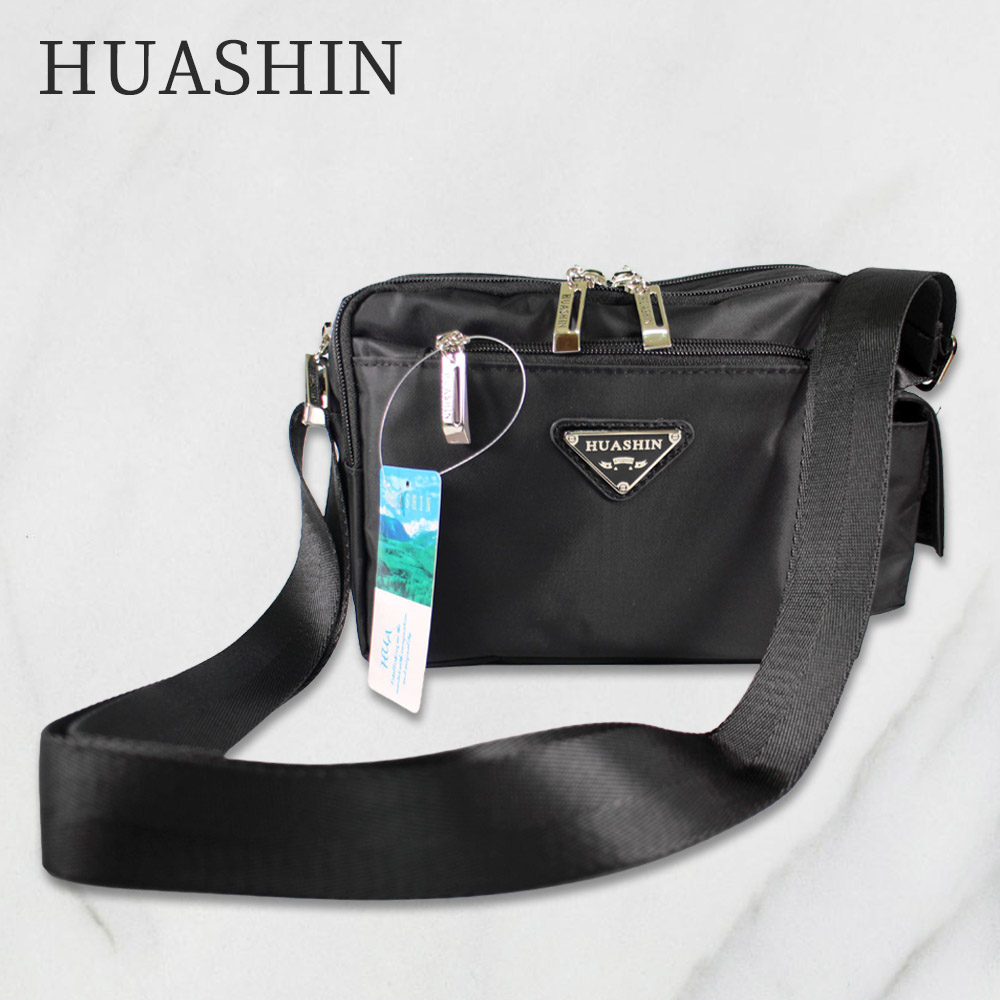 【HUASHIN】男用休閒拉鍊側背包 A17(中)
