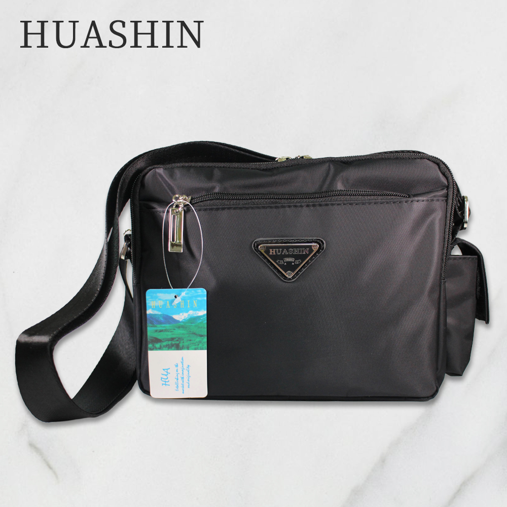 【HUASHIN】男用休閒拉鍊側背包 A107(大)