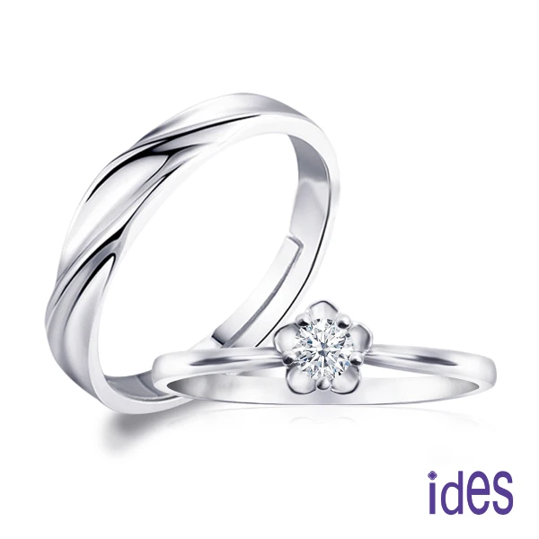 【ides 愛蒂思】買一送一 精選日本設計款10分F/VS1情侶戒鑽石對戒/(（0337）)