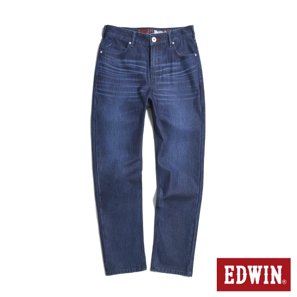 【EDWIN】男裝 JERSEYS 舒適丹寧直筒迦績褲(原藍磨)
