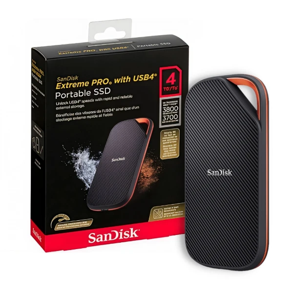【SanDisk】Extreme Pro 支援 USB4 4TB 行動固態硬碟 SSDE82 外接硬碟(SDSSDE82)