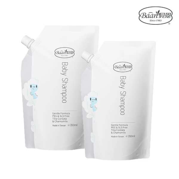 【Baan 貝恩】嬰兒洗髮精補充包350ml 二入組(嬰兒系列)