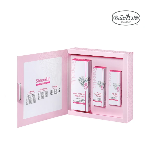 【Baan 貝恩】寵愛孕肌修護組(撫紋緊緻精華油50ml+乳頭修護霜30ml+美體撫紋霜200ml)