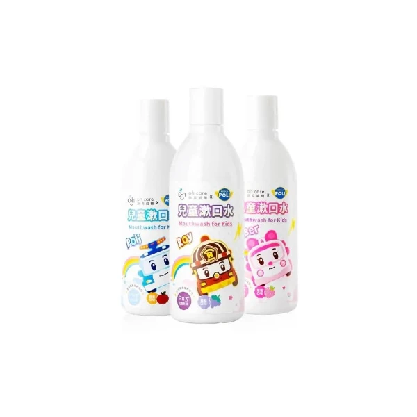【oh care 歐克威爾】波力 兒童漱口水 350ml 蘋果/草莓/葡萄(全球獨家專利P113+抗菌成份/兒童漱口水)