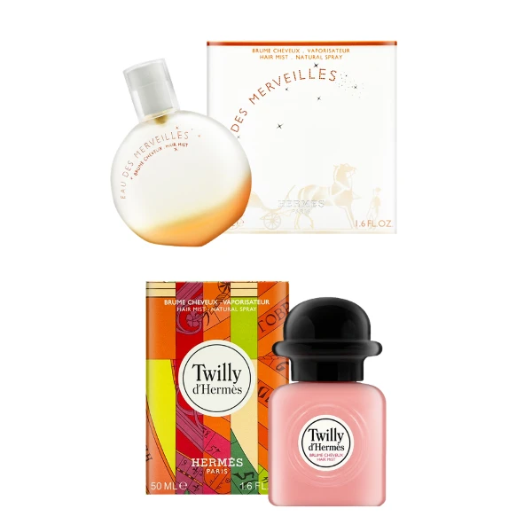 【HERMES 愛馬仕】香髮噴霧 50ml (橘彩星光/絲意淡香精)(航空版)