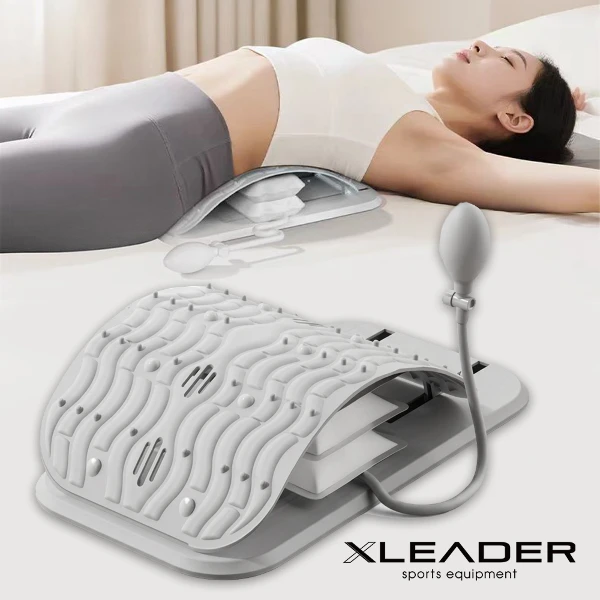 【Leader X】氣囊挺腰板 腰椎舒緩器 充氣腰部拉伸器(單入)