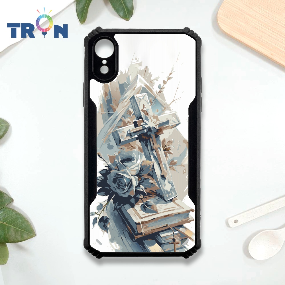 【TRON 創】iPhone XR 十字架 四角防摔 機甲殼 軟硬殼 手機殼(1入)