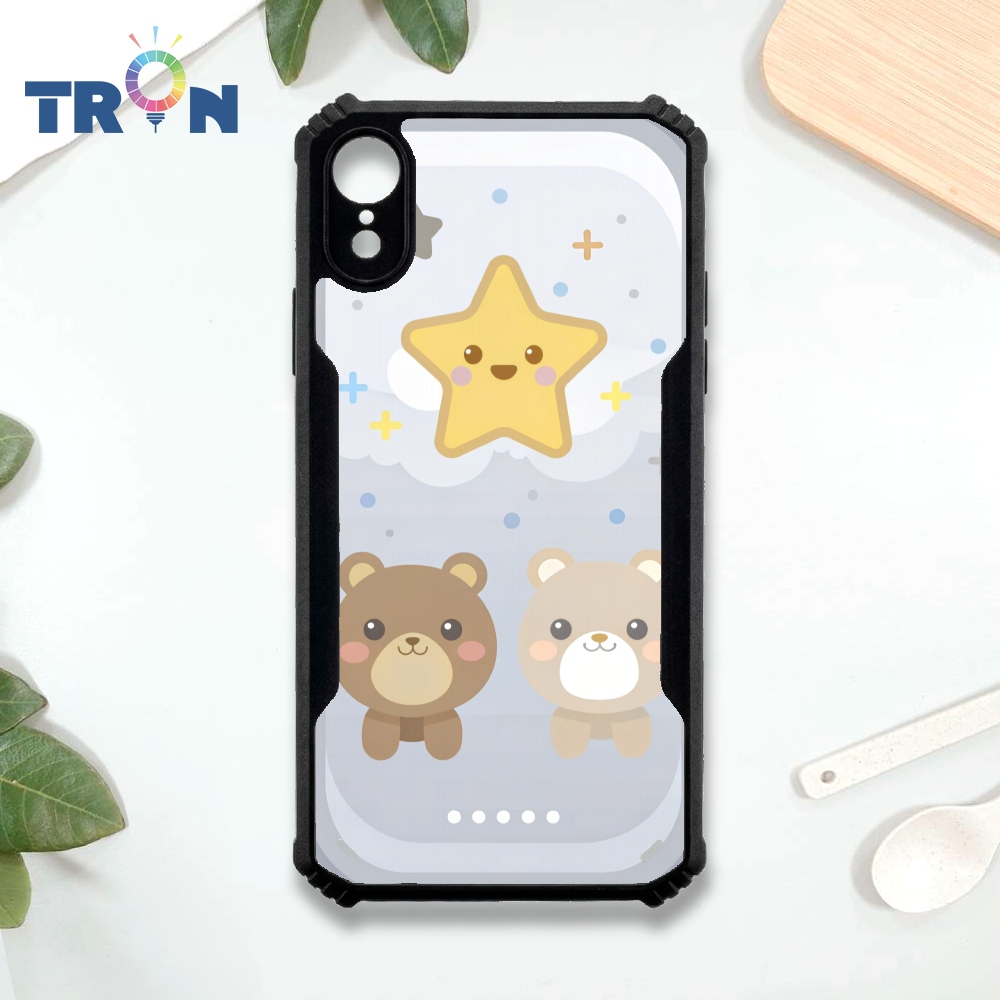【TRON 創】iPhone XR 卡通塗鴉動物 四角防摔 機甲殼 軟硬殼 手機殼(1入)
