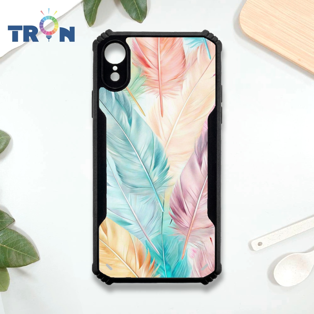 【TRON 創】iPhone XR 羽毛系列 四角防摔 機甲殼 軟硬殼 手機殼(1入)