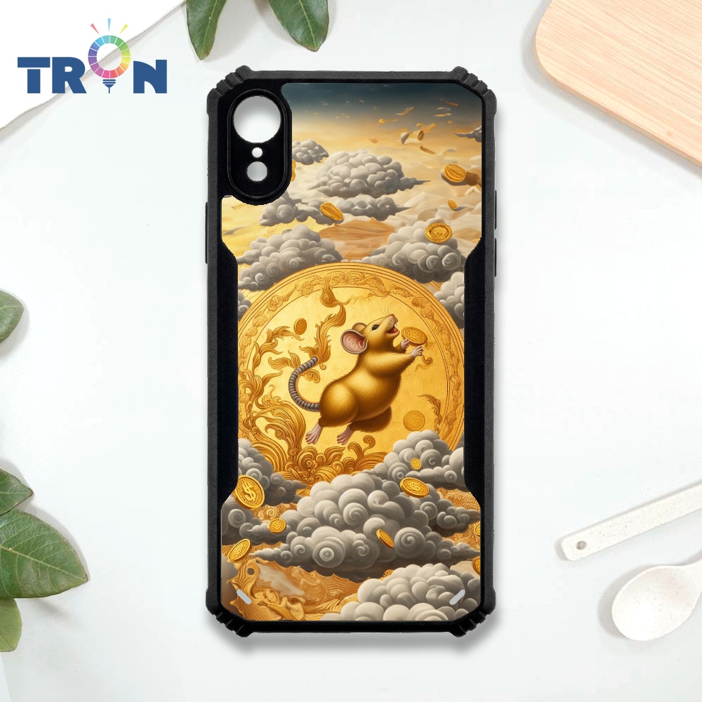 【TRON 創】iPhone XR 招財納福生肖 四角防摔 機甲殼 軟硬殼 手機殼(1入)