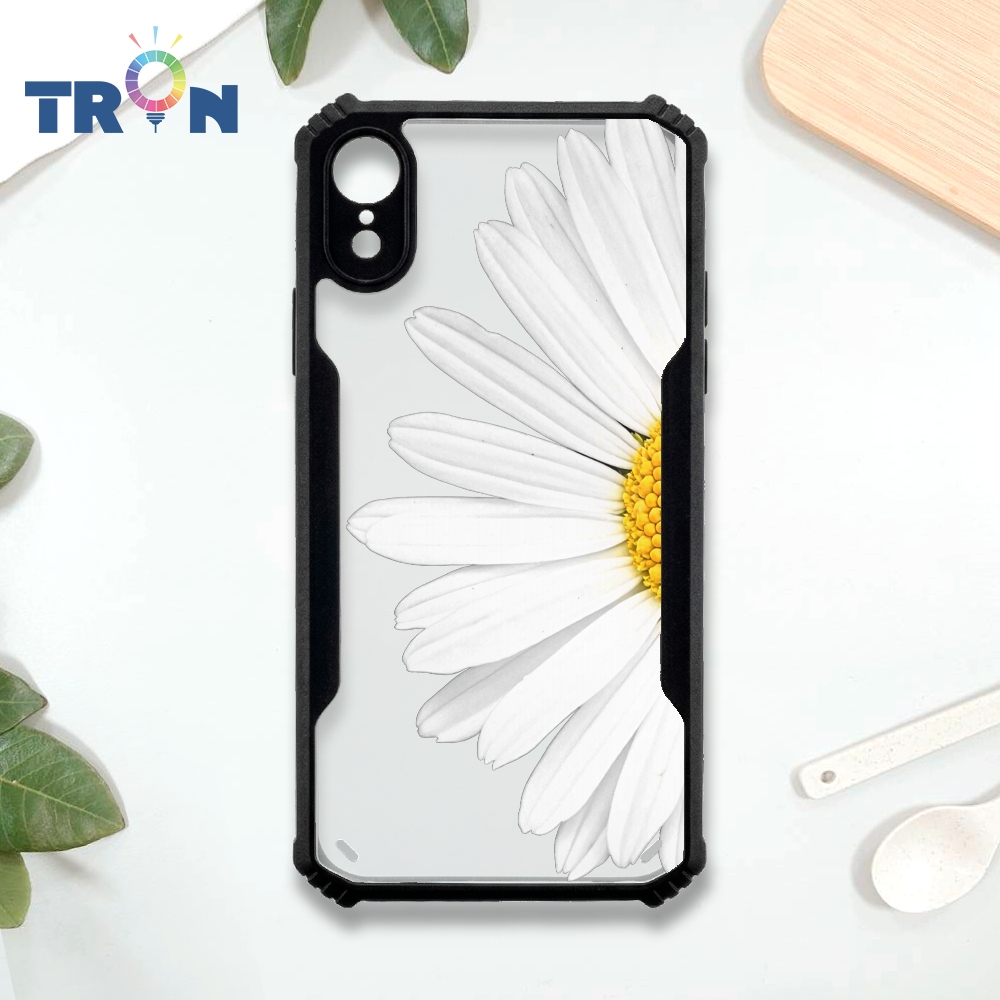 【TRON 創】iPhone XR 花兒朵朵開 四角防摔 機甲殼 軟硬殼 手機殼(1入)