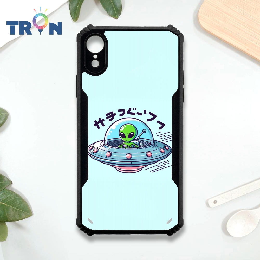 【TRON 創】iPhone XR 飛碟外星人 四角防摔 機甲殼 軟硬殼 手機殼(1入)