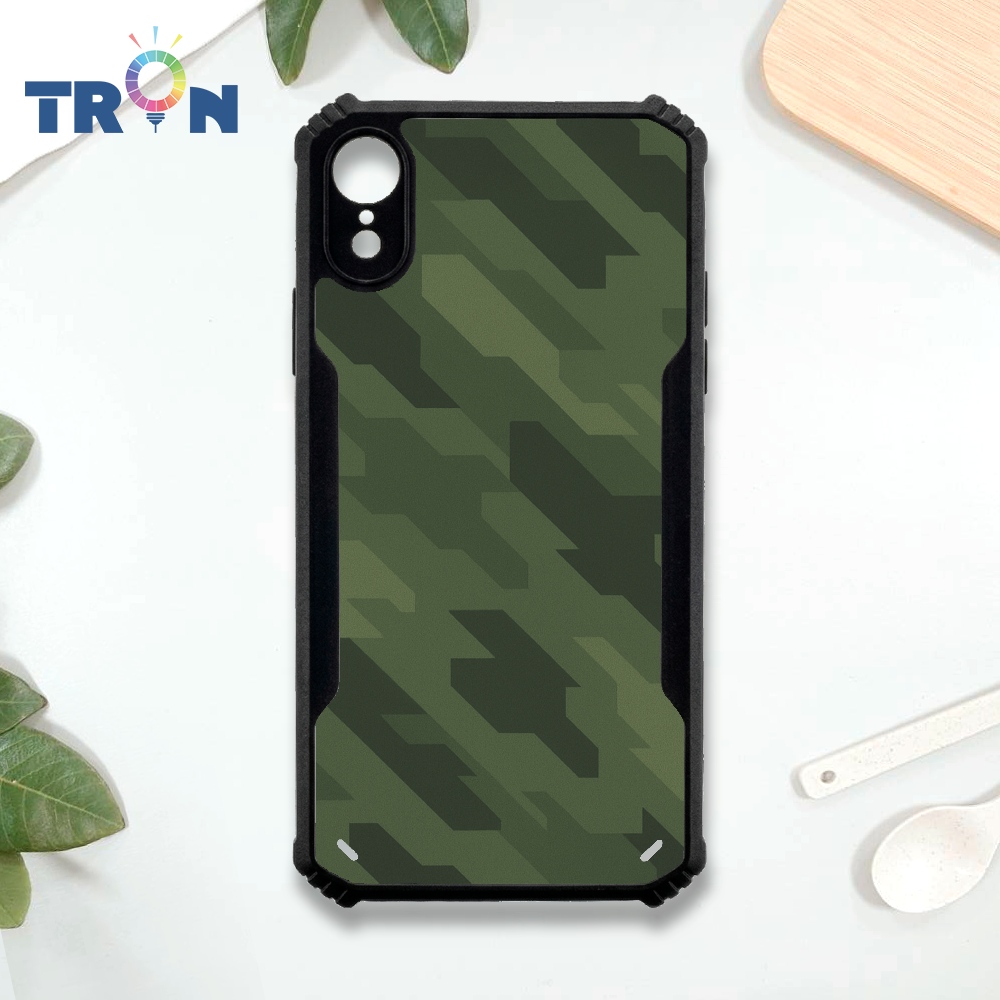 【TRON 創】iPhone XR 迷彩系列 四角防摔 機甲殼 軟硬殼 手機殼(1入)