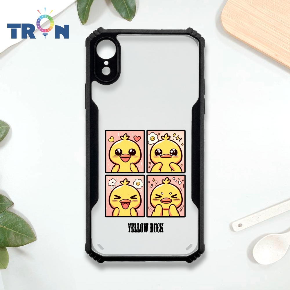【TRON 創】iPhone XR 動物表情包 四角防摔 機甲殼 軟硬殼 手機殼(1入)