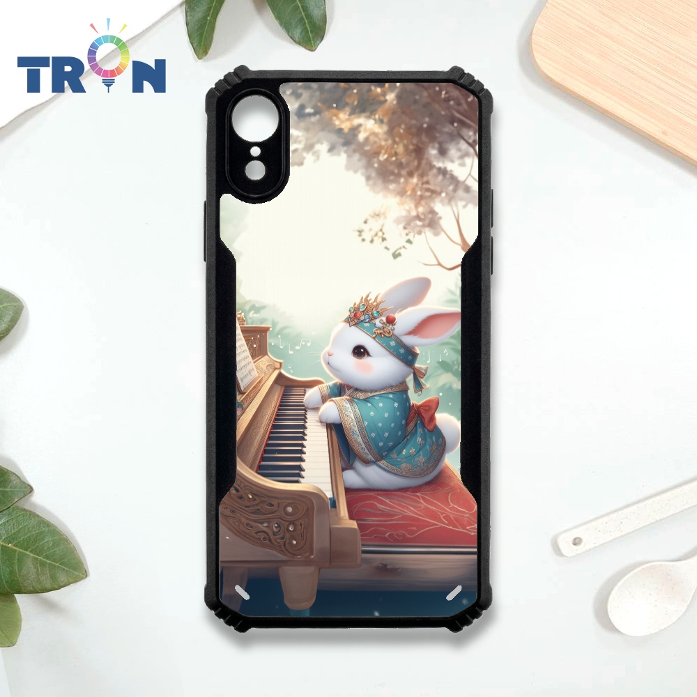 【TRON 創】iPhone XR 動物演奏家 四角防摔 機甲殼 軟硬殼 手機殼(1入)