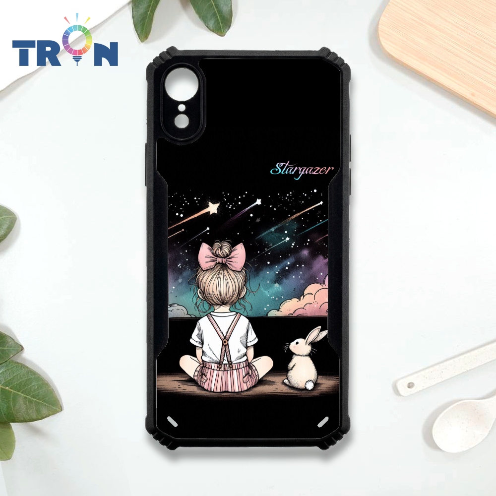 【TRON 創】iPhone XR 陪妳看流星 四角防摔 機甲殼 軟硬殼 手機殼(1入)