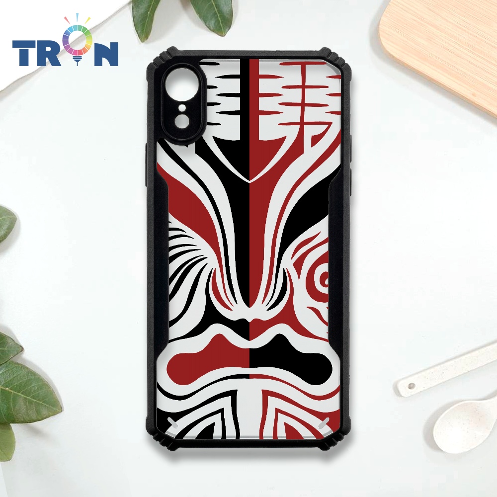 【TRON 創】iPhone XR 八家將臉譜 四角防摔 機甲殼 軟硬殼 手機殼(1入)