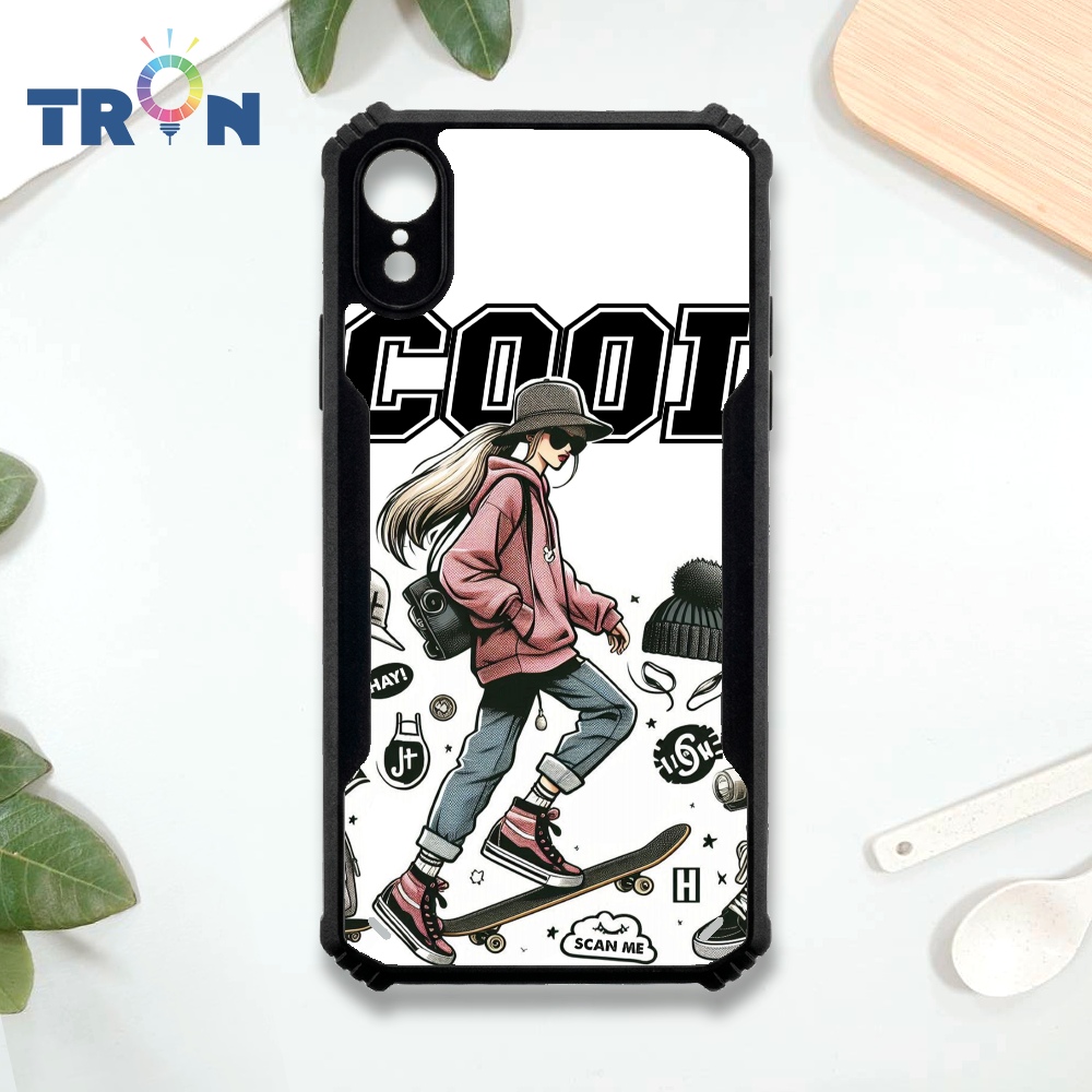 【TRON 創】iPhone XR 雜誌風 四角防摔 機甲殼 軟硬殼 手機殼(1入)
