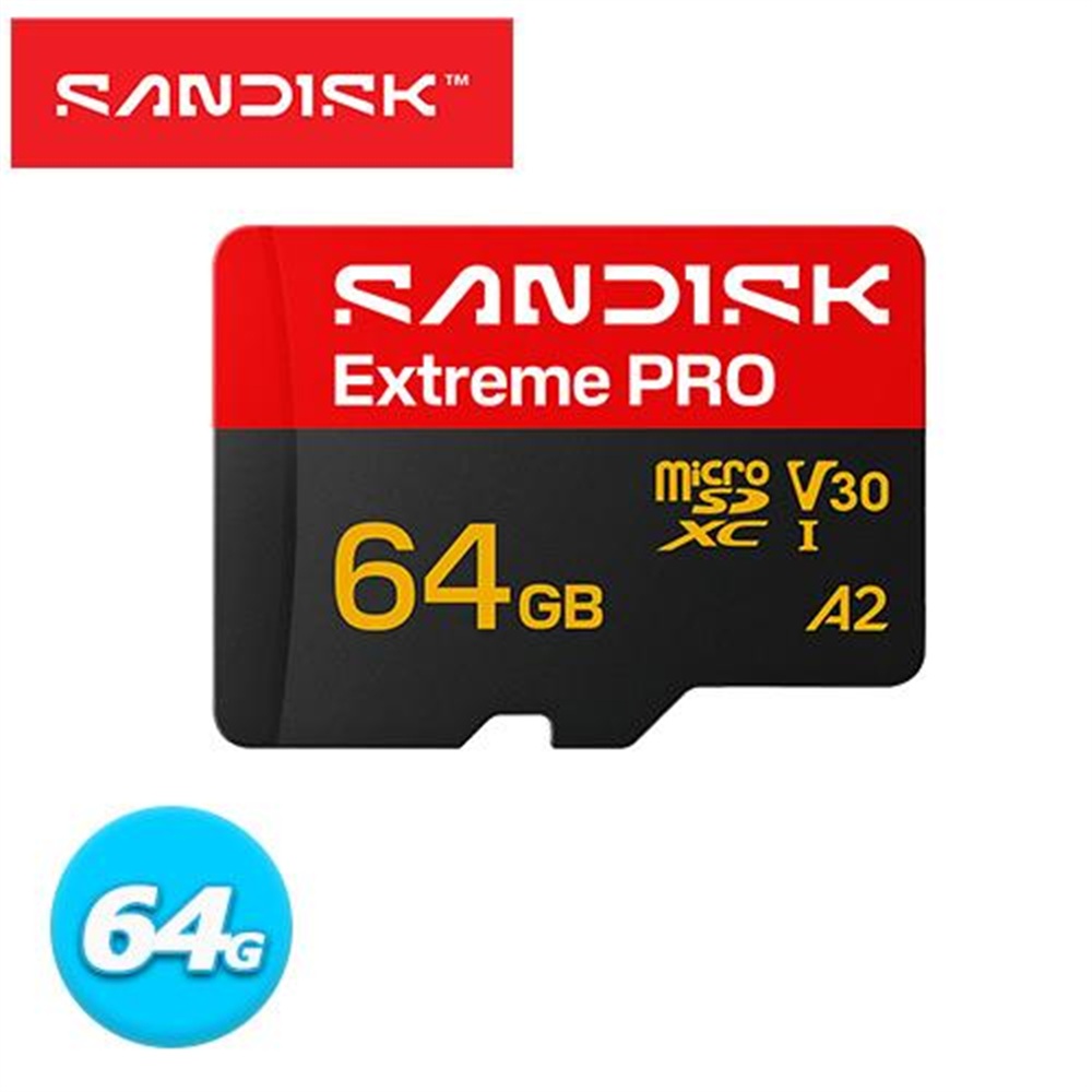 【SanDisk】SANDISK Extreme PRO microSD UHS-I 64GB 記憶卡(SANDISK Extreme PRO microSD UHS-I 64GB 記憶卡)