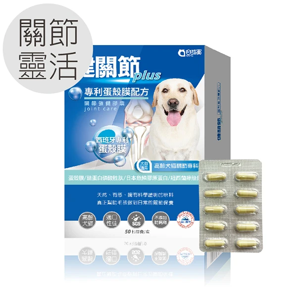【Pet-Pro 毛孩寶】【毛孩寶PetPro】犬貓適用 | 健關節Plus-專利蛋殼膜/高齡關節好靈活配方 (50粒裝)