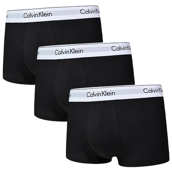 【Calvin Klein】男內褲 三入組 Icon Cotton Stretch 超彈力棉質 四角褲/平口褲/CK內褲