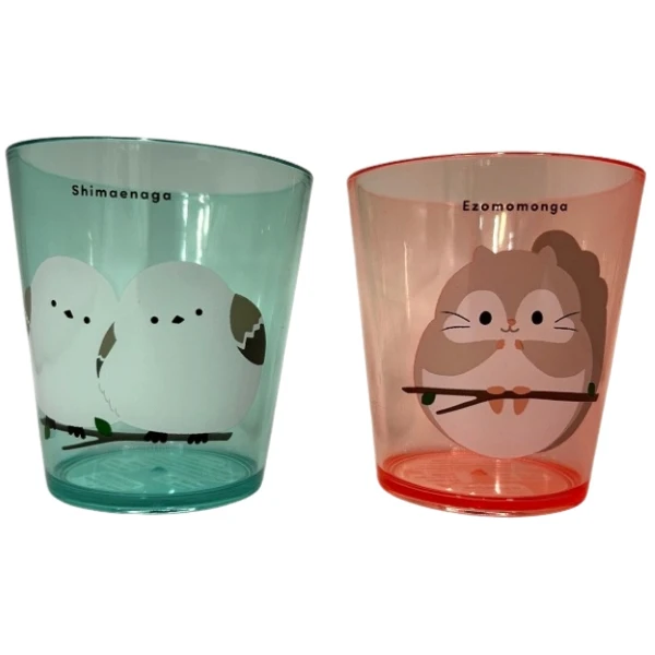 【100LIFEJAPAN】長尾山雀&蝦夷飛鼠印花杯260ml(1入)(款式隨機出貨)