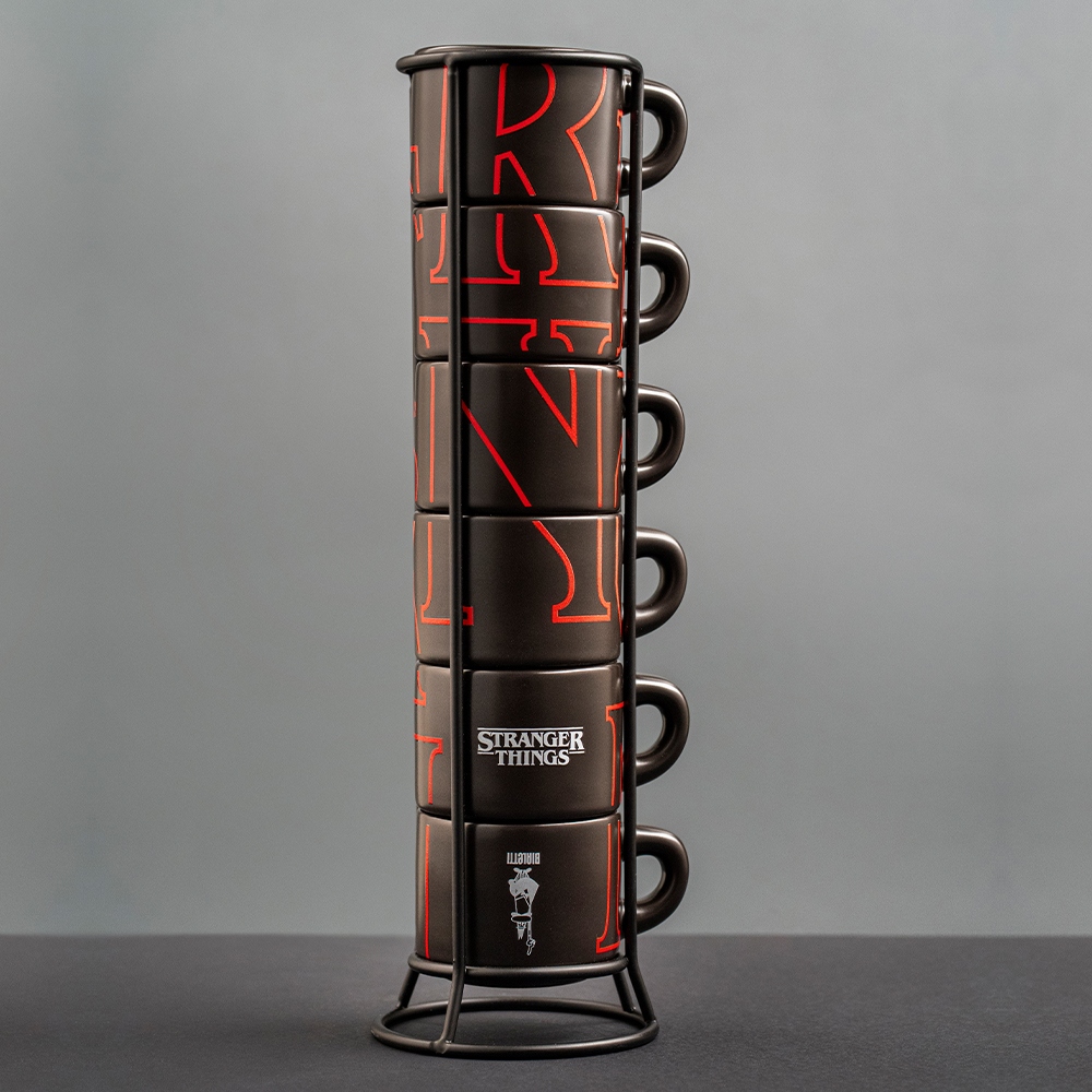 BIALETTI 比亞樂堤】Stranger Things怪奇物語-咖啡濃縮杯架組-6入含