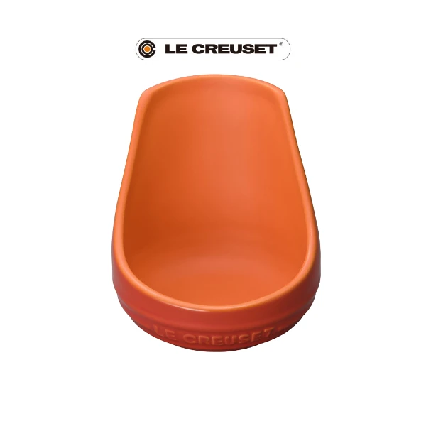 【Le Creuset】造型瓷器湯杓架(火焰橘)
