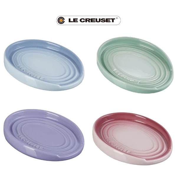 【Le Creuset】造型瓷器橢圓鏟座盤(海岸藍/悠然綠/櫻花粉/薰衣草)
