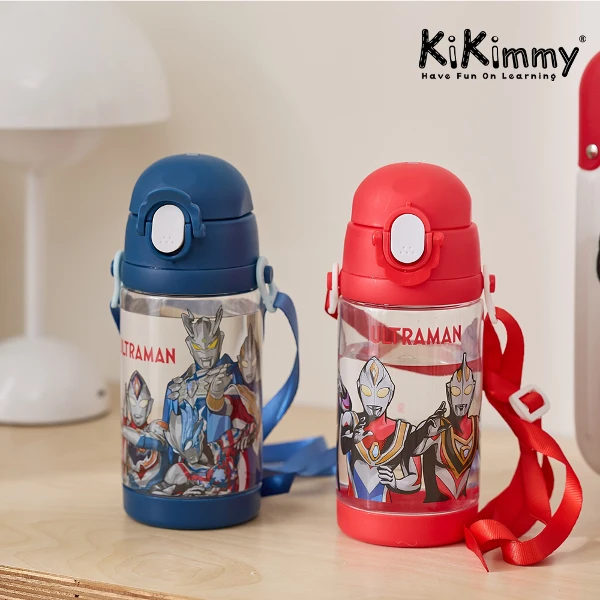 【Kikimmy】超人力霸王 TRITAN 透明兒童水壺/直飲式(420ml)