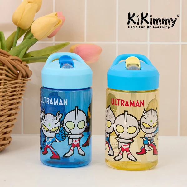 【Kikimmy】ULTRAMAN 超人力霸王 TRITAN兒童水壺/吸管式(2件組/400ml)