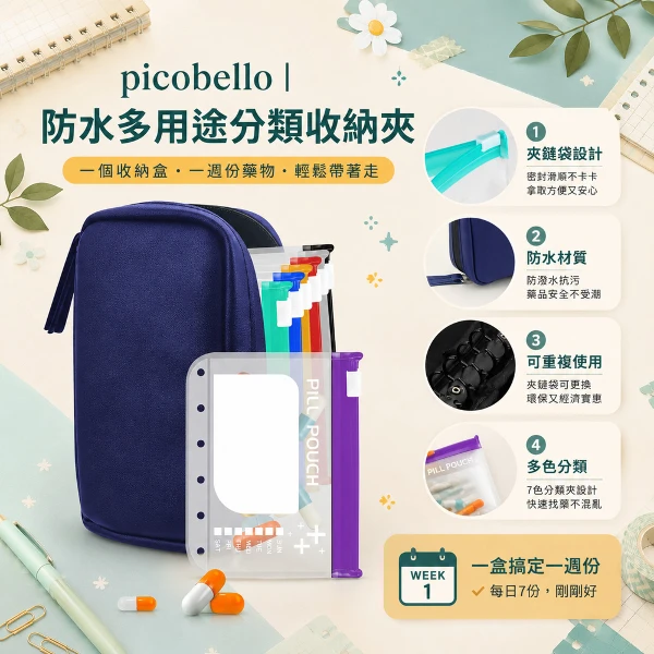 【picobello】防水多用途分類收納夾(一組)